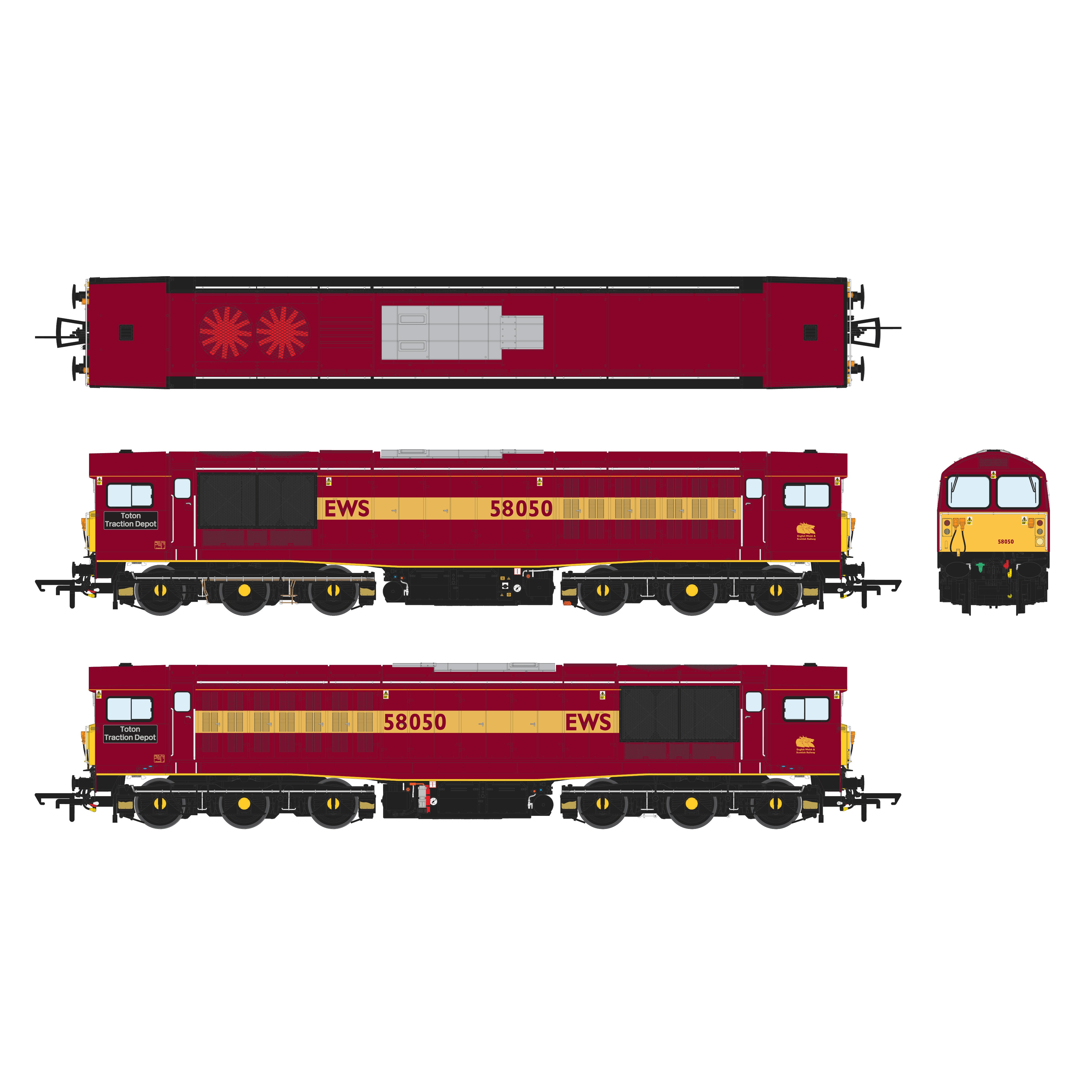Baureihe 58 - EWS Rot/Gold - 58050 - Mit DCC-Sound ausgestattet