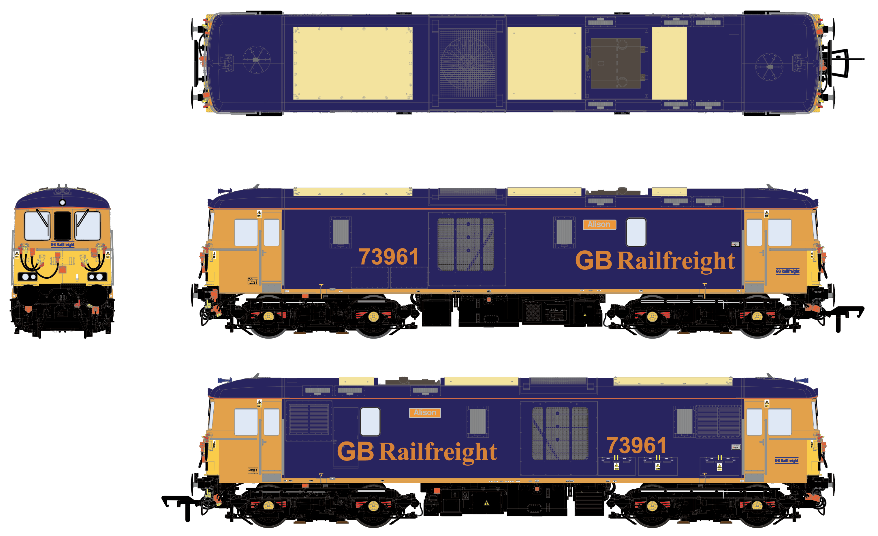 Class 73 - GBRf (Current) - 73961 Alison