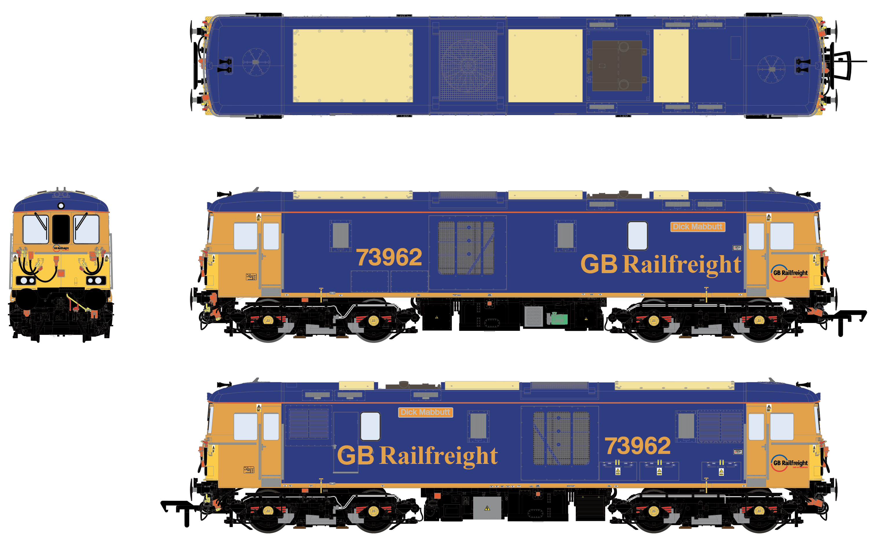 Class 73 - GBRf (Early) - 73962 Dick Mabbutt