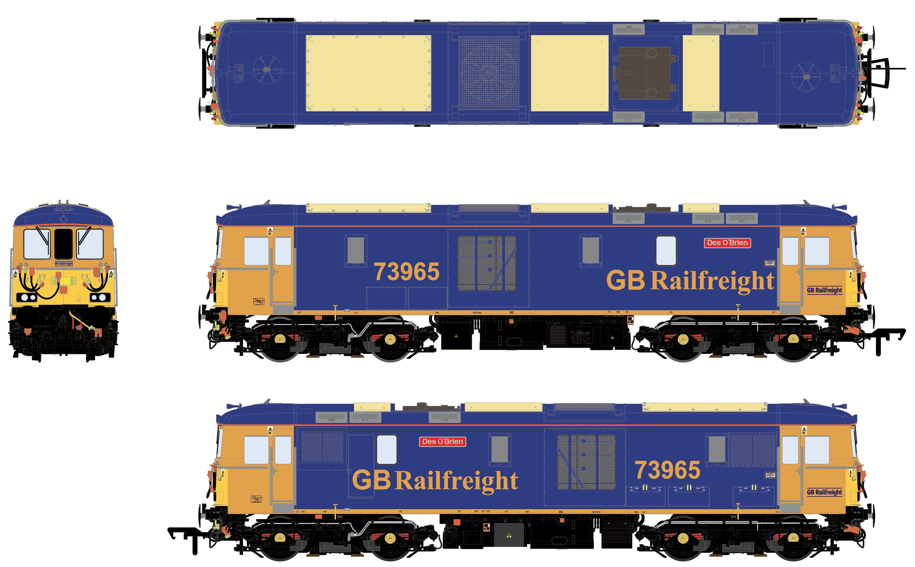 Class 73 - GBRf (Current) - 73965 Des O'Brien