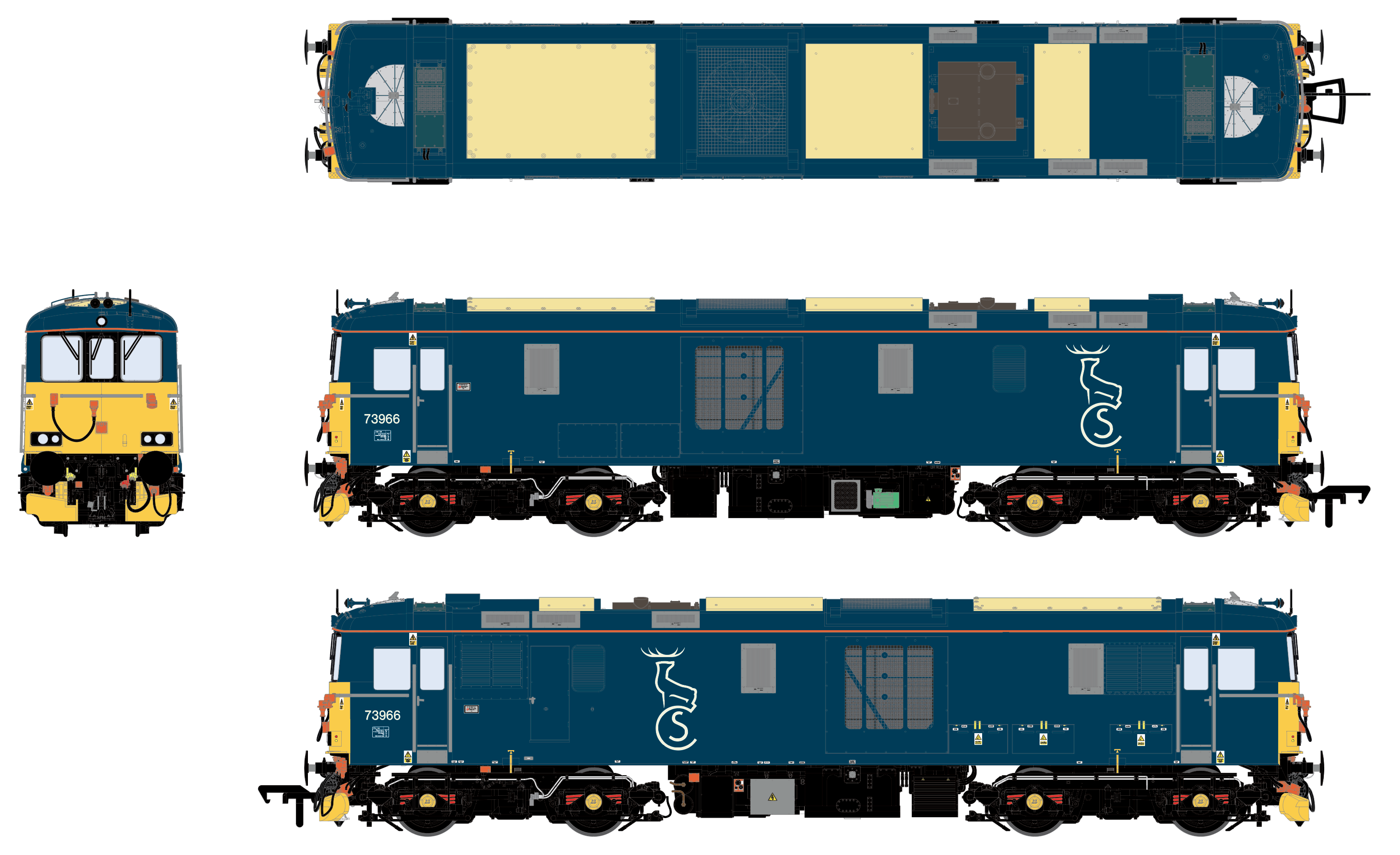 Class 73 - Caledonian (Current) - 73966 - DCC Sound Fitted