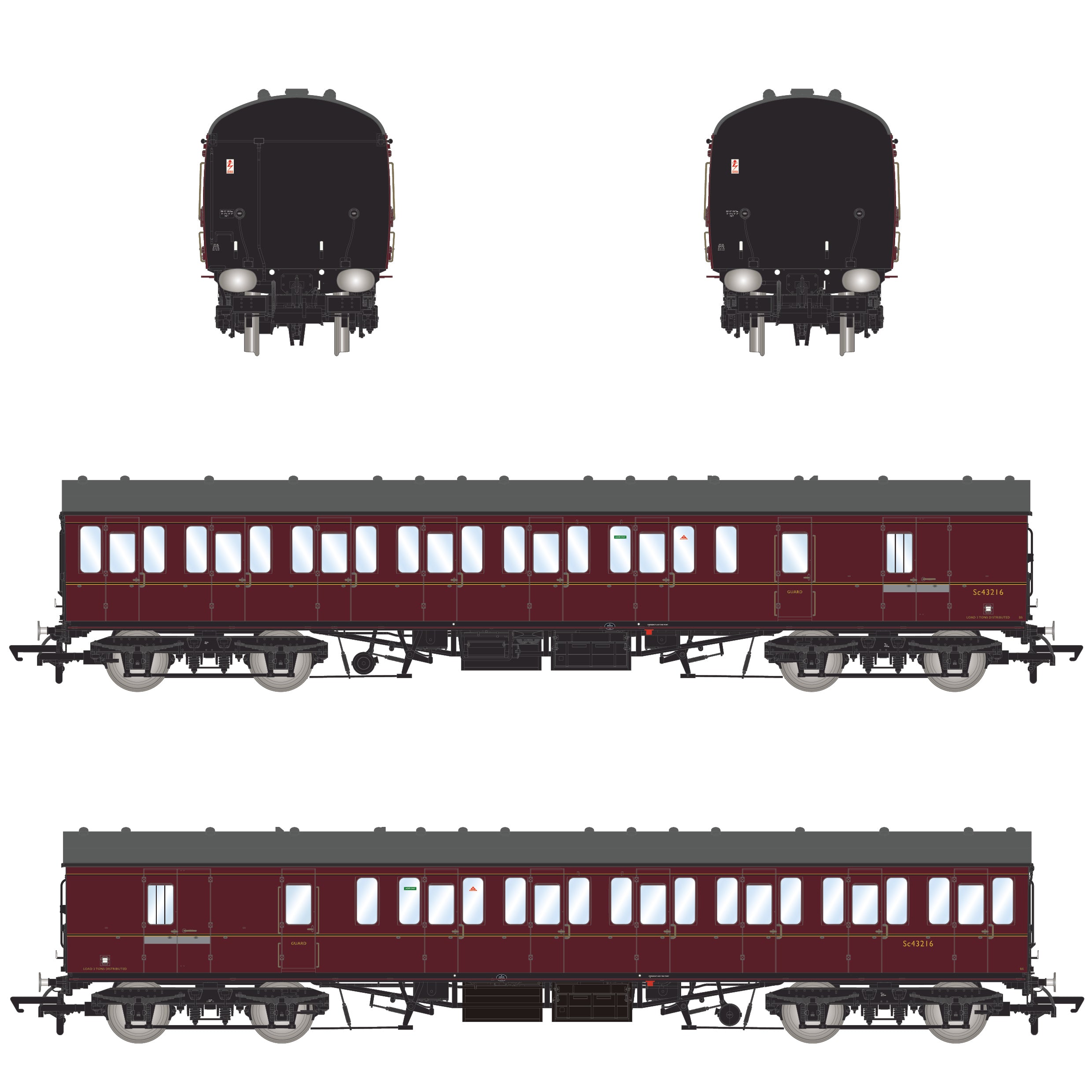 BR Mk1 57' Non-Gangway Coach - BS - Sc43216