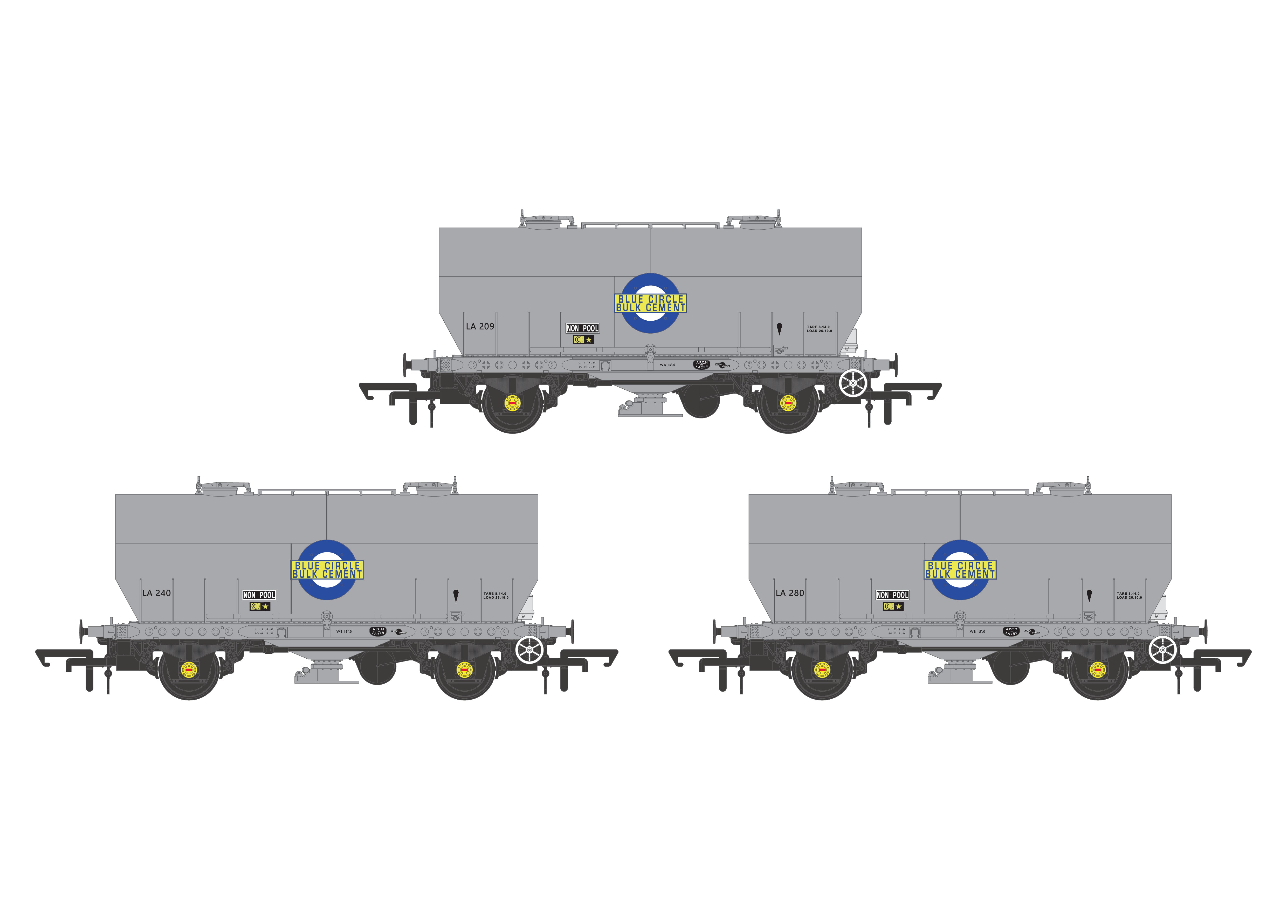 APCM Cemflo/PCV Pulvercementvogn - Blue Circle Cement - Pakke 2