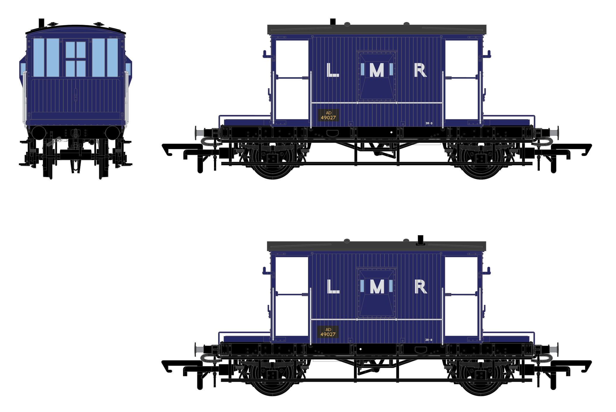 BR Brake Van - Longmoor Blue - AD49027