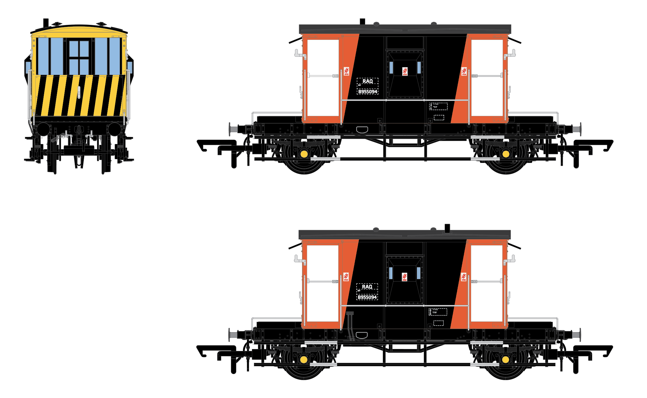 BR Brake Van - Loadhaul Black/orange - B955094