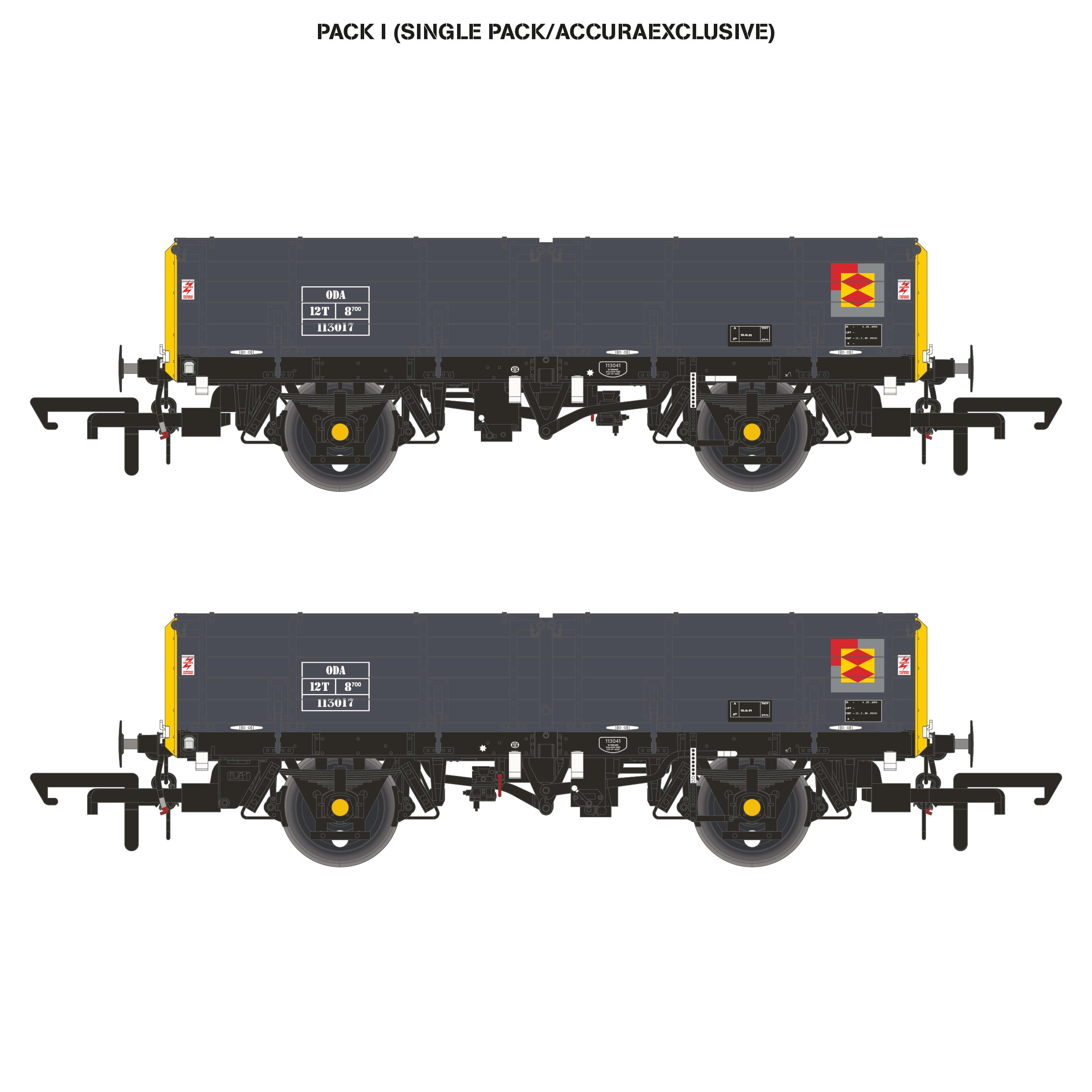 ODA -  Railfreight Sector Grey/Yellow - Single Pack I